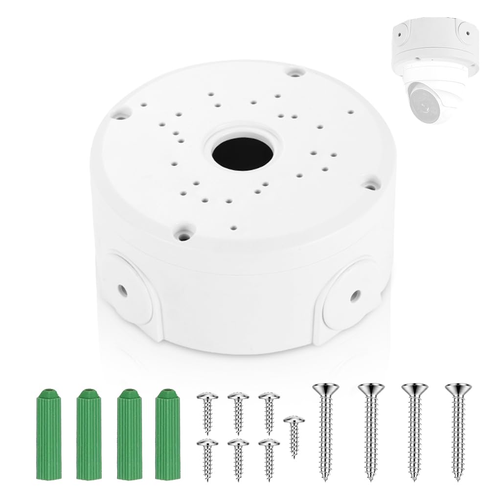 ZORBES Universal Bullet Security Camera Mount Bracket Hide Cable, Metal Electric Enclosure, Waterproof Outdoor Camera Cover, Base Junction Box for CCTV ZORBES Universal Bullet Security Camera Mount Bracket Hide Cable, Metal Electric Enclosure, Waterproof Outdoor Camera Cover, Base Junction Box for CCTV